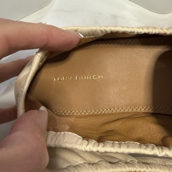 Tory Burch BALLET LOAFER Women’s US 9.5M New Cream Napa Leather Slip On Flat - Picture 10 of 12